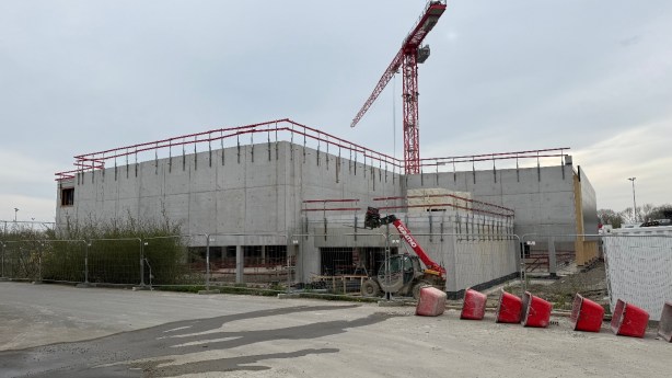 Nieuw zwembad in Ieper bereikt symbolisch hoogtepunt met meiboom