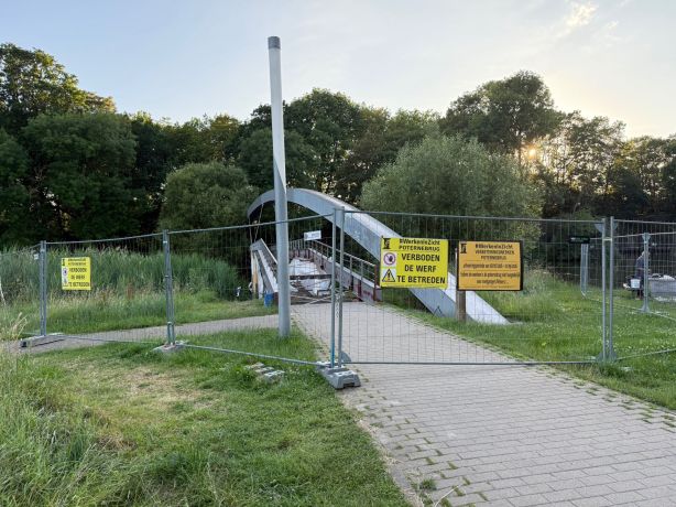 Vandalisme treft renovatie Poternebrug: schade aan werf bedreigt&nbsp;planning